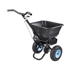 VEVOR Lawn Spreader, 100LBS Capacity, Walk-Behind Push Spreader, 0-9.8ft Spreading Width, 13 in All Terrain Pneumatic Tires, Fertilizer Spreaders with Hopper Grate, for Seed Salt Ice Melt