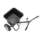 VEVOR Lawn Spreader, 100LBS Capacity, Walk-Behind Push Spreader, 0-9.8ft Spreading Width, 13 in All Terrain Pneumatic Tires, Fertilizer Spreaders with Hopper Grate, for Seed Salt Ice Melt