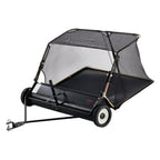 VEVOR 26.7 cm Tow Behind Lawn Sweeper, 26 cu.ft. Large Yard Sweeper, Adjustable Sweeping Height, Heavy Duty Leaf & Grass Collector with Dumping Rope, Pull Behind Sweepers for Debris Grass Clippings