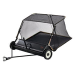 VEVOR 26.7 cm Tow Behind Lawn Sweeper, 26 cu.ft. Large Yard Sweeper, Adjustable Sweeping Height, Heavy Duty Leaf & Grass Collector with Dumping Rope, Pull Behind Sweepers for Debris Grass Clippings