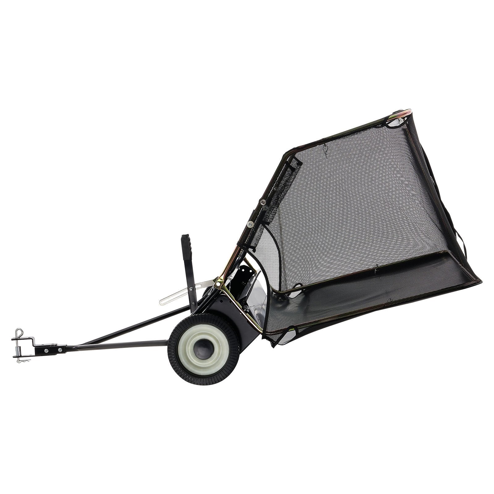 VEVOR 26.7 cm Tow Behind Lawn Sweeper, 26 cu.ft. Large Yard Sweeper, Adjustable Sweeping Height, Heavy Duty Leaf & Grass Collector with Dumping Rope, Pull Behind Sweepers for Debris Grass Clippings