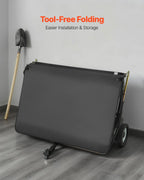 VEVOR Tow Behind Lawn Sweeper, 122cm Pull Behind Yard Sweeper, 26 cu. ft Hopper Bag Capacity, Leaf & Grass Collector with Dumping Rope, Adjustable Sweeping Height, Garden Sweepers for Lawn Farm