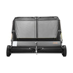 VEVOR Tow Behind Lawn Sweeper, 122cm Pull Behind Yard Sweeper, 26 cu. ft Hopper Bag Capacity, Leaf & Grass Collector with Dumping Rope, Adjustable Sweeping Height, Garden Sweepers for Lawn Farm