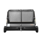 VEVOR Tow Behind Lawn Sweeper, 122cm Pull Behind Yard Sweeper, 26 cu. ft Hopper Bag Capacity, Leaf & Grass Collector with Dumping Rope, Adjustable Sweeping Height, Garden Sweepers for Lawn Farm