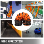 VEVOR 25FT Duct Hosing extraction flexible ducting PVC Flexible12 Inch Portable for Exhaust Fan pvc ducting