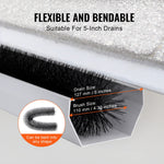 VEVOR Gutter Brush, 120 Feet Total Length 4.33 inch Diameter Gutter Cleaning Tools, Ground-Level Gutter Brush Leaf Guard for 5 Inch Gutters, Easily Clear roof Leaves and Debris, 40 Pack