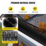 VEVOR Gutter Guard Brush With 120 FT Length Bristle, 4.33\" Dia. Gutter Brush Leaf Guard Fit for 5 Inches Gutter, Galvanized Steel Wire Gutter Brush, No Tools, DIY Gutter Leaf Guard for Keep out Debri
