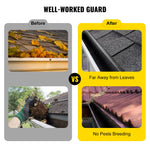 VEVOR Gutter Guard Brush With 120 FT Length Bristle, 4.33\" Dia. Gutter Brush Leaf Guard Fit for 5 Inches Gutter, Galvanized Steel Wire Gutter Brush, No Tools, DIY Gutter Leaf Guard for Keep out Debri