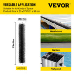VEVOR Gutter Guard Brush With 120 FT Length Bristle, 4.33\" Dia. Gutter Brush Leaf Guard Fit for 5 Inches Gutter, Galvanized Steel Wire Gutter Brush, No Tools, DIY Gutter Leaf Guard for Keep out Debri