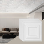 VEVOR Ceiling Tiles 12-Pack 61 cm x 61 cm PVC Easy Installation White Peg Pattern