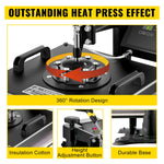 VEVOR 5 In1 Heat Press 38.1 x 38.1 cm Vinyl Cutter Plotter 35.6 cm Desktop Backlight T-shirt