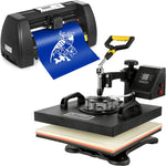 VEVOR 5 In1 Heat Press 38.1 x 38.1 cm Vinyl Cutter Plotter 35.6 cm Desktop Backlight T-shirt