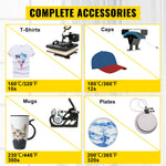 Digital Clamshell 15"x15" (38 X 38cm) Heat Transfer Press + 34 Inch Vinyl Cutter Machine Kit Software