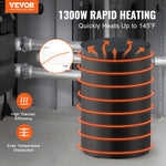 VEVOR 208.2 L Metal Drum Heater 1300W 0-63°C Adjustable w/ Independent Thermostat