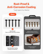 VEVOR Concealed Joist Hanger, 2x4 Inch Outdoor Concealed-Flange Joist Bracket with Screws, Steel Light Joist Hangers for 1.93 x 3.62 Inch / 49 x 92 mm Beam, Swing, Fence, Wooden Slides, 12 Pcs