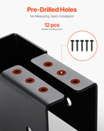 VEVOR Concealed Joist Hanger, 2x4 Inch Outdoor Concealed-Flange Joist Bracket with Screws, Steel Light Joist Hangers for 1.93 x 3.62 Inch / 49 x 92 mm Beam, Swing, Fence, Wooden Slides, 12 Pcs