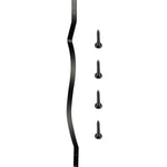 VEVOR Deck Balusters Metal Deck Spindles 51 Pack 32.25inch Iron Stair Railing