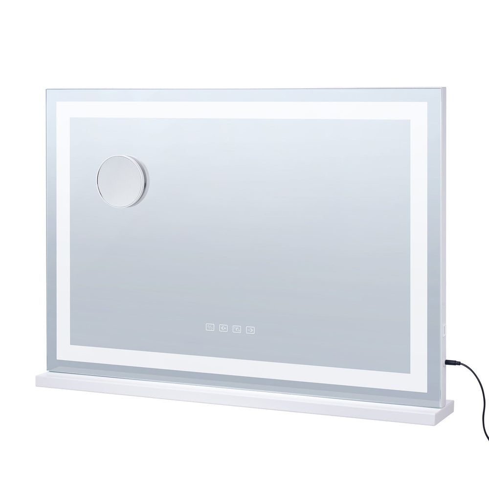 VEVOR Lighted Makeup Mirror 3 Color w/ Bluetooth USB Desktop Wall-mount 55.1 cm
