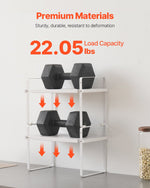 VEVOR Adjustable Kitchen Cabinet Shelf Organizer, Expandable 2 Tier Cabinet Shelf, Stackable Countertop Organizers and Storage Shelf Risers, Pantry Organizers for Kitchen Bathroom Office, White