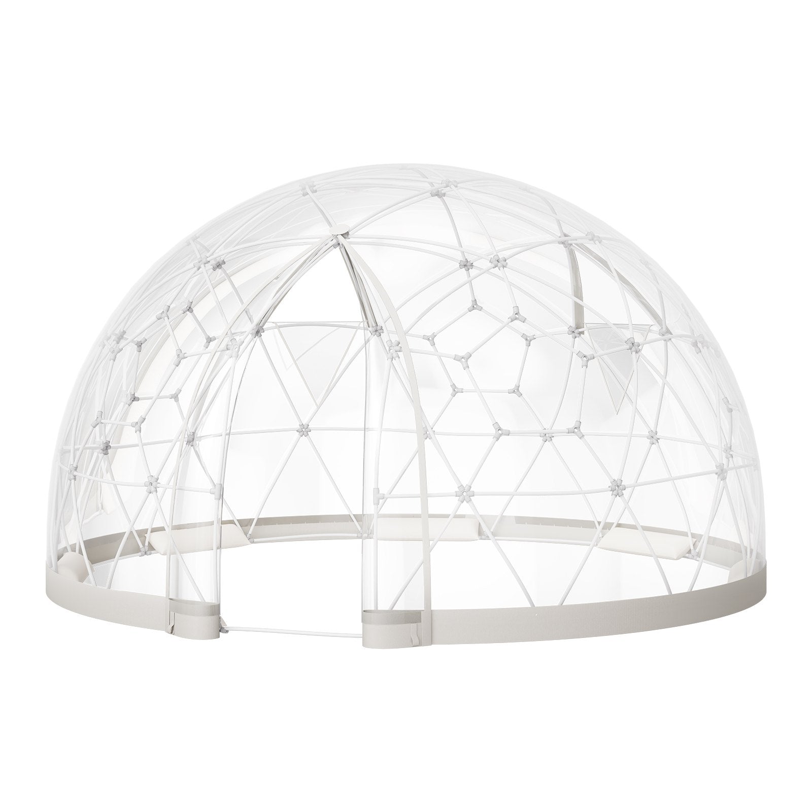 VEVOR Garden Dome Igloo, 3.6 x 2.2 m Outdoor Clear Bubble Tent for 4-7 Person, Weatherproof Geodesic Dome Greenhouse with Window, PVC Igloo Tent for Backyard Patios Camping Party Wedding