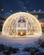VEVOR Garden Dome Igloo, 4.5 x 2.7 m Outdoor Clear Bubble Tent for 4-7 Person, Weatherproof Geodesic Dome Greenhouse with Window, PVC Igloo Tent for Backyard Patios Camping Party Wedding