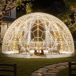 VEVOR Garden Dome Igloo, 4.5 x 2.7 m Outdoor Clear Bubble Tent for 4-7 Person, Weatherproof Geodesic Dome Greenhouse with Window, PVC Igloo Tent for Backyard Patios Camping Party Wedding