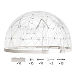 VEVOR Garden Dome Igloo, 4.5 x 2.7 m Outdoor Clear Bubble Tent for 4-7 Person, Weatherproof Geodesic Dome Greenhouse with Window, PVC Igloo Tent for Backyard Patios Camping Party Wedding