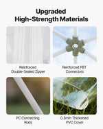 VEVOR Garden Dome Tent, 2.9 x 1.75 m Outdoor Clear Bubble Tent for 2-4 Person, Weatherproof Geodesic Dome Greenhouse with Window, PVC Igloo Tents for Backyard Patios Camping Party Wedding