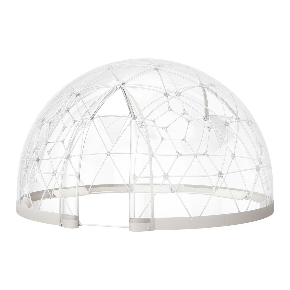 VEVOR Garden Dome Tent, 2.9 x 1.75 m Outdoor Clear Bubble Tent for 2-4 Person, Weatherproof Geodesic Dome Greenhouse with Window, PVC Igloo Tents for Backyard Patios Camping Party Wedding