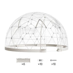 VEVOR Garden Dome Tent, 2.9 x 1.75 m Outdoor Clear Bubble Tent for 2-4 Person, Weatherproof Geodesic Dome Greenhouse with Window, PVC Igloo Tents for Backyard Patios Camping Party Wedding