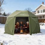 VEVOR Pop up Gazebo Screen Tent, 3.96 x 3.96 m, 13-Sided Spherical Camping Canopy Tent with Removable Top & Carry Bag, Quick-Set & Bite-Proof, Screen House Sun Shelter for 10-12 Persons, Green