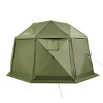 VEVOR Pop up Gazebo Screen Tent, 3.96 x 3.96 m, 13-Sided Spherical Camping Canopy Tent with Removable Top & Carry Bag, Quick-Set & Bite-Proof, Screen House Sun Shelter for 10-12 Persons, Green