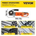 VEVOR Electric Pipe Threader, 2300W Pipe Threading Machine, Heavy-Duty Hand-Held Power Drive Kit, 220V Pipe Threader Machine, Portable Pipe Threader with 6 Dies 1.27-5.1 cm