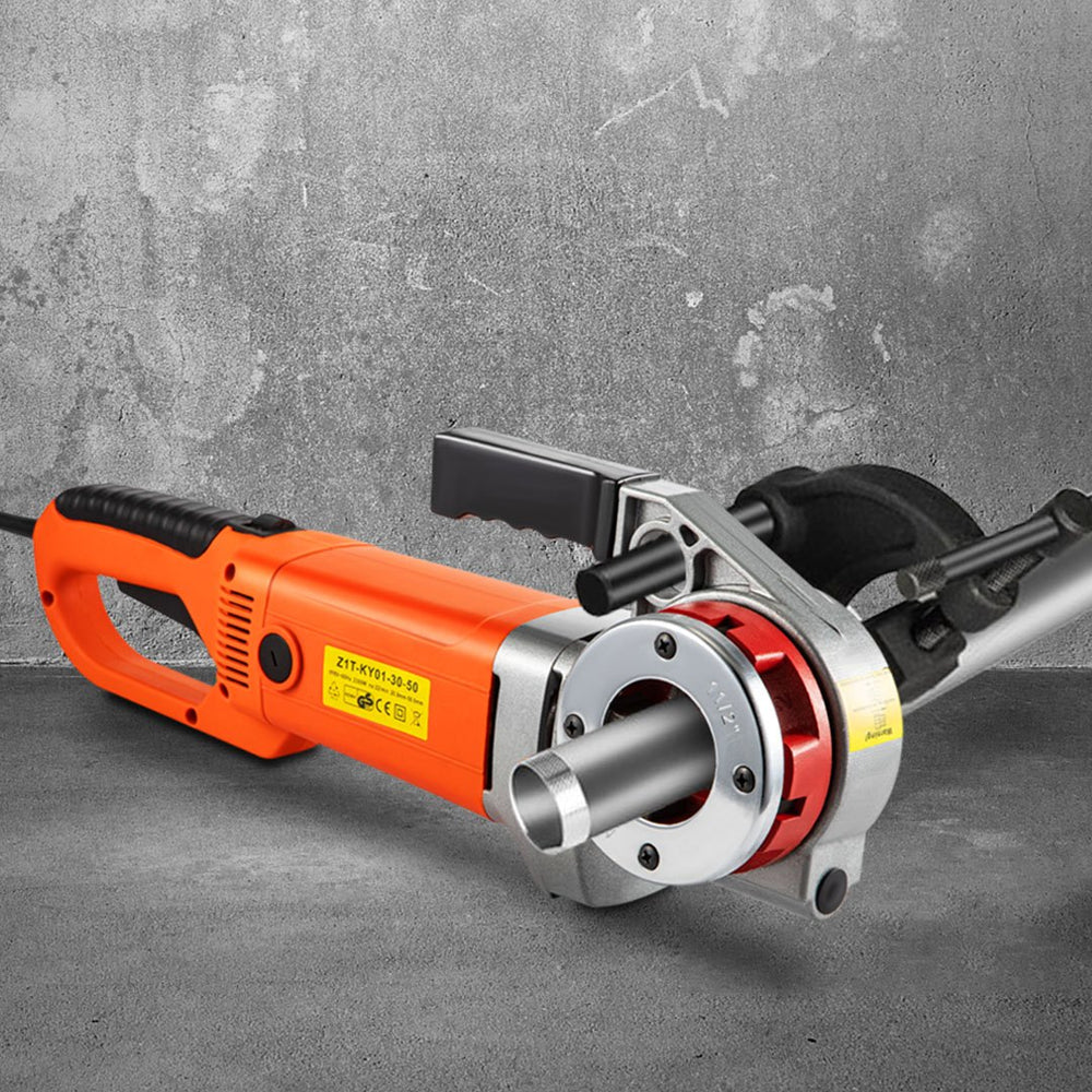 VEVOR Electric Pipe Threader, 2300W Pipe Threading Machine, Heavy-Duty Hand-Held Power Drive Kit, 220V Pipe Threader Machine, Portable Pipe Threader with 6 Dies 1.27-5.1 cm