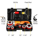 VEVOR Electric Pipe Threader, 2300W Pipe Threading Machine, Heavy-Duty Hand-Held Power Drive Kit, 220V Pipe Threader Machine, Portable Pipe Threader with 6 Dies 1.27-5.1 cm