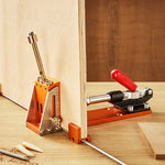 VEVOR Pocket Hole Jig Kit, 34 Pcs Pocket Hole Jig System with 27.9 cm C-clamp, Fixture, Step Drills, Wrenches, Drill Stop Rings, Square Drive Bits, Toolbox, for DIY Carpentry Projects, Adjustable