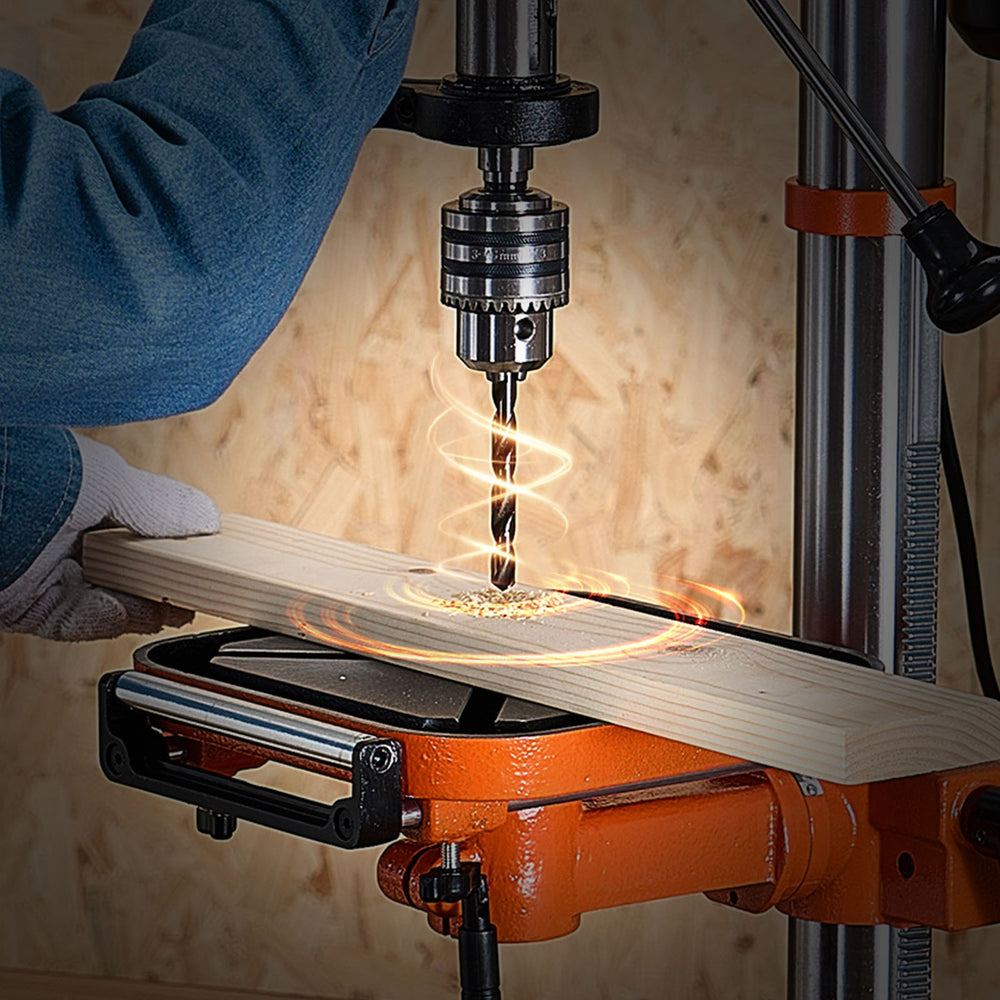 VEVOR 750W Bench Drill Press, 440-2580RPM Continuously Variable Speed ​​Adjustment Drill Press with 0-45° Tilting Work Table, 30.5 cm Swing, X-Ray Positioning
