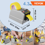 VEVOR Zcut-9 Automatic Tape Dispenser Adhesive Electric Tape Cutter Packaging Machine Tape Cutting Machine 6-60mm Tape Width