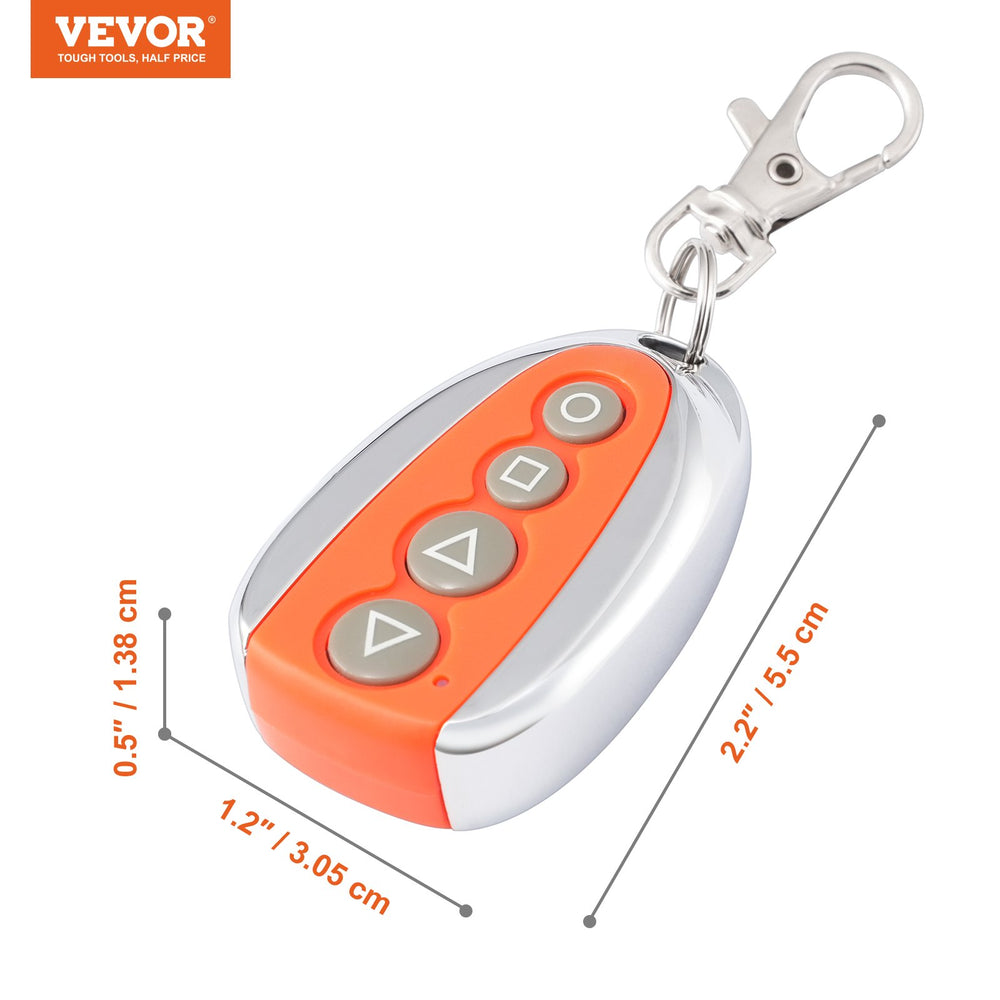 VEVOR Sliding Gate Opener Remote, 40 Meters Range, 4-Button Automatic Gate Opener Remote, Remotes for Garage Door Openers, Multi-Code Electric Rolling Driveway-Gate Closer Smart Key Security Kit