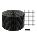 VEVOR 20 x 3048 cm Solar Panel Bird Guard, Critter Guard Roll Kit with Rust-proof PVC Coating, Solar Panel Guard with 50pcs Tire Wires, 12.7 mm Wire Roll Mesh