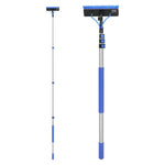 VEVOR Water Fed Pole Kit, 3.6m Solar Panel Cleaning Pole with Extendable Handle, 180° Rotatable Brush Head & 20m Hose, Household & Outdoor Window Cleaner Tool for Caravan Solar Panel Deck