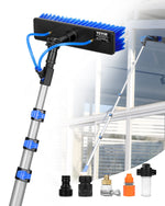 VEVOR Water Fed Pole Kit, 6m Solar Panel Cleaning Pole with Extendable Handle, 180° Rotatable Brush Head & 20m Hose, Household & Outdoor Window Cleaner Tool for Caravan Solar Panel Deck