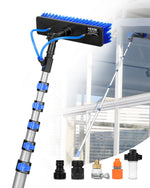 VEVOR Water Fed Pole Kit, 11m Solar Panel Cleaning Pole with Extendable Handle, 180° Rotatable Brush Head & 20m Hose, Household & Outdoor Window Cleaner Tool for Caravan Solar Panel Deck