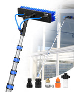 VEVOR Water Fed Pole Kit, 9m Solar Panel Cleaning Pole with Extendable Handle, 180° Rotatable Brush Head & 20m Hose, Household & Outdoor Window Cleaner Tool for Caravan Solar Panel Deck