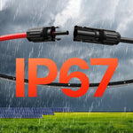 VEVOR 6.1m/20FT Solar Panel Extension Wire with Female & Male Connectors 10AWG/6 mm² 1 Pair