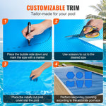 VEVOR Solar Pool Cover, 32 x 16 ft Rectangle Solar Blanket for Pools, Inground Above Ground Swimming Pool Solar Cover, 16 mil Solar Covers Blue