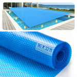 VEVOR Solar Pool Cover, 32 x 16 ft Rectangle Solar Blanket for Pools, Inground Above Ground Swimming Pool Solar Cover, 16 mil Solar Covers Blue