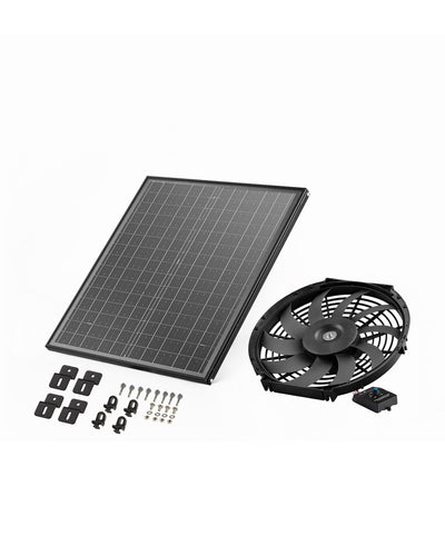 VEVOR Gable Mount Fan, 12 Inch Solar Power Attic Exhaust Fan with Adjustable Thermostat & Outer Mesh, 1300 CFM House Ventilator Cools Up to 1850 Sq.Ft, Quiet Ventilation for Roof, Garage, Shop, Black