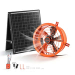 VEVOR Gable Mount Fan, 30.5 cm Solar Attic Vent Exhaust Fan Carbon Steel, 900 CFM Cooling and Ventilation for Roof, Greenhouse, Garage, Shop, Small Spaces, with Thermostat and Power Adapter, Orange