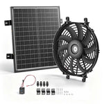 VEVOR Gable Mount Fan, 30.5 cm Solar-Powered Attic Vent Exhaust Fan Black, 1300 CFM Cooling & Ventilation for Roof, Greenhouse, Garage, Shop, with Thermostat & Mounting Brackets, Lightweight PP